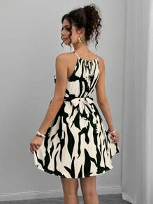 Momance Vestido midi con volantes y estampado de lunares para embarazadas para vacaciones