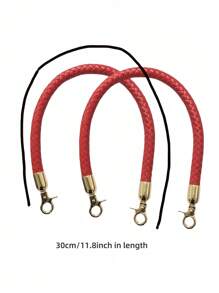 2PCS Woven Chain Straps For DIY Gold Handbag Handles With Spring Clasp Purse/Wallet/Crossbody Bag Repair,Adjustable Length Bag Accessories, Craft Replacement Straps For Bags & Purses Handbag Hardware Accessories - Multicolor - View 7