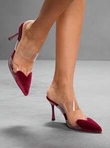 CUCCOO SZL Women's Fashionable Elegant Pointed Toe High Heel Pumps For Christmas - Burgundy - View 10