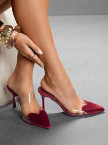 CUCCOO SZL Women's Fashionable Elegant Pointed Toe High Heel Pumps For Christmas - Burgundy - View 11