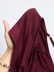 Maija Red Hollow Out Waist Fitted Women's Camisole With 3D Rose Flower Decor, Elegant Body-Flattering For Casual, Holiday, Party, Versatile, Spring/Summer