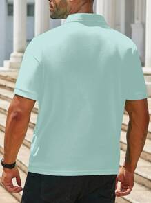 Manfinity Homme 男士休闲商务运动撞色条纹短袖 Polo 衫，夏季