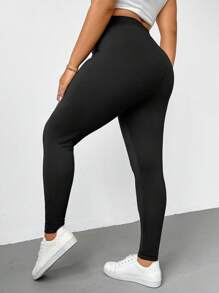 SHEIN Essnce Pantaloni capri estivi da donna taglie forti, set di 2 leggings, leggings neri con tasche, pantaloni da yoga e fitness, leggings comodi, abbigliamento autunnale da donna, completi da casa e tute jogger