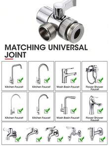 High Pressure Bidet Sprayer Kit - 304 Stainless Steel Toilet Cleaner With Faucet Connector For Bathroom - Silver - View 6