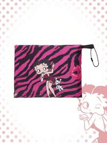 Betty Boop | ROMWE Bolso de tote plegable de gran capacidad con monedero, bolsa de compras portátil, bolsa de gimnasio - Multicolor - Ver 7