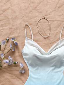 Soleia Váy ngắn cổ xếp ly dây mảnh màu gradient dành cho nữ, phù hợp đi biển, phong cách miền Tây, lễ hội âm nhạc, trang phục nghỉ hè, phong cách Bohemian - Nhiều màu - Xem 8