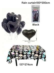 20pcs 18" Foil Heart Shaped Balloons For Wedding, Birthday, Proposal Party Decor,Christmas - Black - View 8