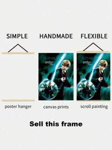 HARRY POTTER X SHEIN 人物图形海报，非常适合家庭、客厅、卧室、办公室、浴室、厨房装饰，适合客厅、卧室和餐厅 - 彩色 - 查看 6