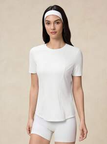 OutZeal 女式速干凉爽触感弧形下摆短袖T恤健身徒步健身