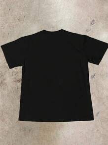 Manfinity Dauomo Áo thun nam cổ tròn tay ngắn, thời trang cho mùa hè - màu đen - Xem 2