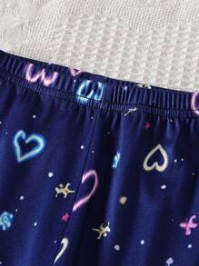 2pcs Girls Plaid Print Long Sleeve Top And Pants Snug Fit Casual Loungewear Set Girls Sleep Wear Fall Winter - Multicolor - View 6