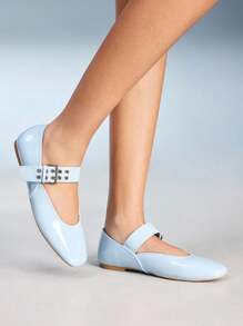 CUCCOO GRLICON 女士 Y2K 风格平底鞋，适合朋克、骑行者、酷女孩、万圣节、圣诞节、派对装扮