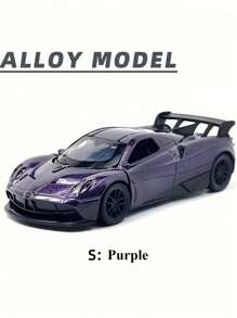 1 pieza Modelo de coche de juguete de aleación 1:36 Coche deportivo de tres puertas, coche de carreras con retroceso - Multicolor - Ver 6