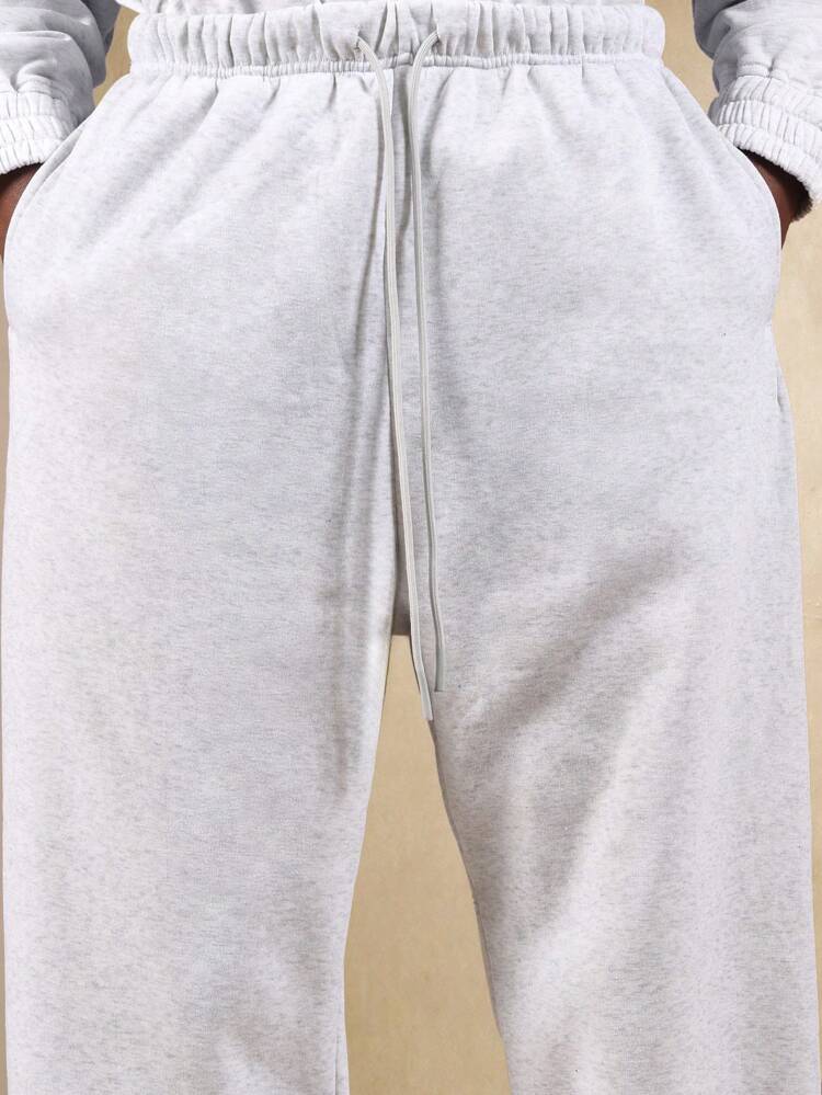 사이드 포켓이 있는 에센셜 드롭 크로치 조거 스웨트팬츠