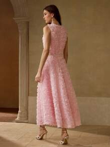 MOTF PREMIUM 仿珍珠细节贴花舞会礼服