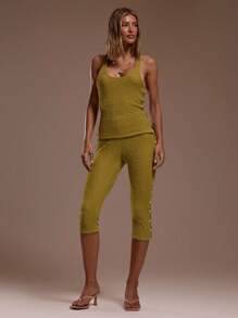 MUSERA 低领露背长款蓬松背心，仅限伊比沙岛款，适合度假、性感海滩、浪漫优雅场合、生日、波西米亚风、拉菲草秋季派对等。