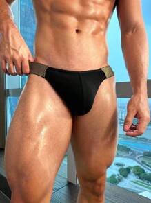 SHEIN 3件装男士亮面肩带内裤 - 彩色 - 查看 5