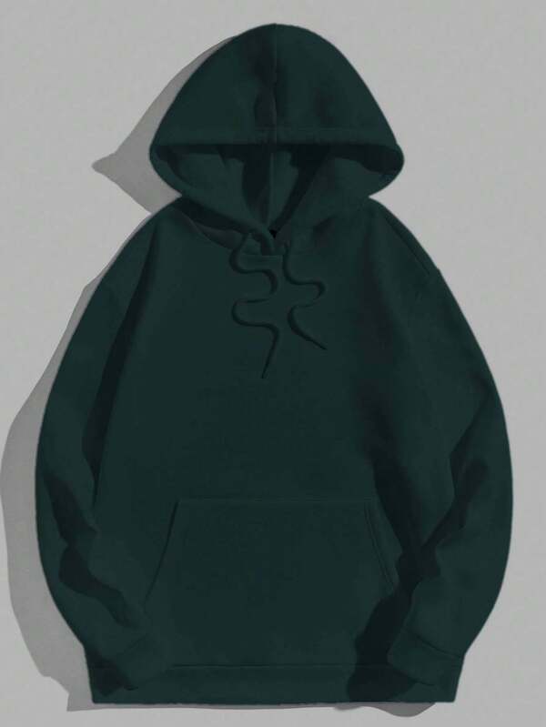 EURMUSE 100%Cotton Men's Hooded Sweatshirt With Pocket And Drawstring