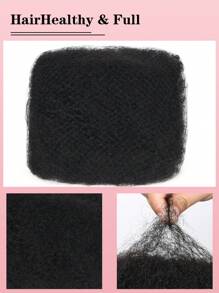 Boho Braids 4pcs Afro Kinky Bulk Human Hair Extensions 8-16 Inch Brazilian Remy Human Hair For Dreadlocks Braiding Hair Natural Black Color Perfect For Men & Women - Natural Black - View 5