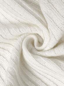 EMERY ROSE Jersey de punto acanalado de cuello en V de manga larga, otoño/invierno, jersey de punto de alta gama para el otoño