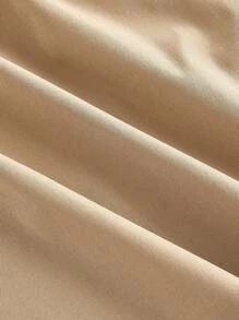 SHEIN MOD Autumn New Arrival, Plus Size Khaki Cinched Waist Puff Sleeve Midi Length Women Trench Coat, Khaki,Fall Outfits,Trench Women Coat,Winter Women Coat,Winter Coat,Fall Coat,Autumn Coat