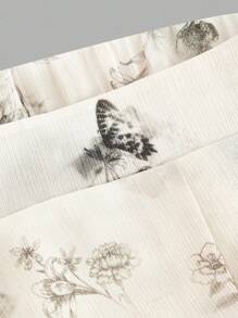 SHEIN MOD Quần ống rộng in hoa phong cách Trung Hoa mới thanh lịch cỡ lớn cho mùa hè - Nhiều màu - Xem 3