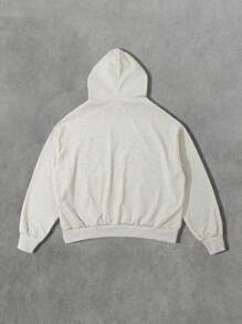 ROMWE MEN Street Life Men's Leopard Print Patchwork Hoodie