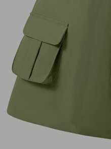 Sparklyn 2 件套青少年女孩休闲可爱女孩图案短袖圆领 T 恤和工装裙，适合夏季