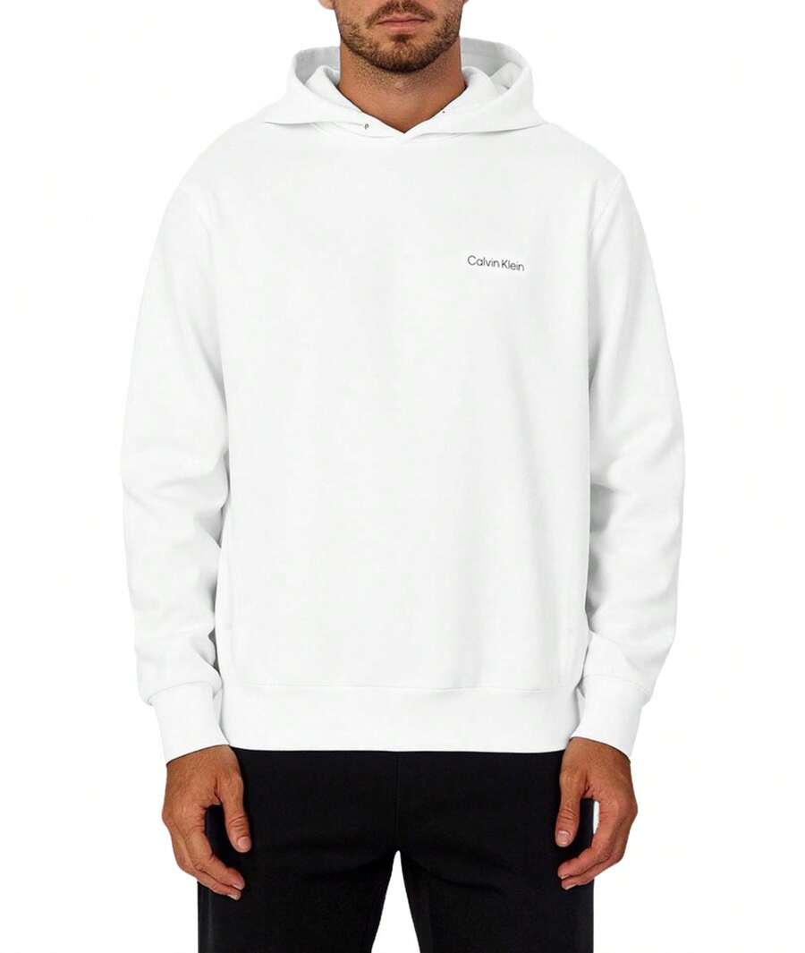 Calvin Klein MICRO LOGO REPREVE HOODIE - White - View 1