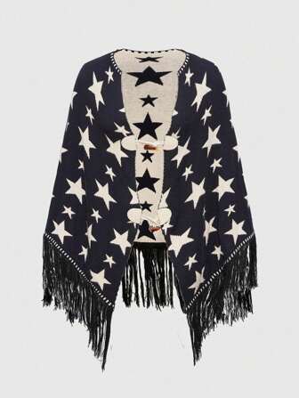 Hippie Cárdigan versátil con estampado de sol, luna y estrellas al estilo hippie