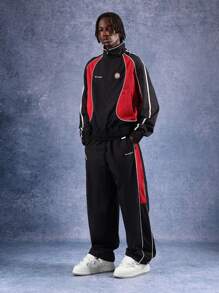 SUMWON Ultra weite Bein Trainingshose im Retro Basketball Stil, locker geschnitten, hoher Bund, Trainings-Performance Hose, bequem, moderner Streetwear-Stil