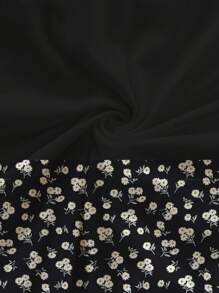 Soleia Women Vacation 2 Pieces Set: Cute Daisy Floral Print Slim Fit Cami Top And High Slit Drawstring Waist Skirt, Elegant Casual Outfit For Beach, Travel, Afternoon Tea, Spring/Summer Vacation, Music Festival, Boho Style Floral Two Pieces Set Flower Two Pieces Set Daisy Two Pieces Set Two Pieces Skirt Set Black Two Pieces Set Summer Two Pieces Set Suitable For Going Out