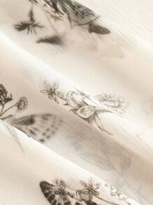 SHEIN MOD Quần ống rộng in hoa phong cách Trung Hoa mới thanh lịch cỡ lớn cho mùa hè - Nhiều màu - Xem 4