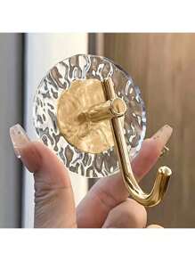 豪华壁挂式衣帽钩 - 水晶亚克力金属挂钩，无需钻孔的粘性毛巾和浴袍挂钩，多功能，适用于厨房和浴室配件，浴室收纳钩 - 彩色 - 查看 12