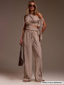 MUSERA Pantalones anchos de pierna ancha con cintura de cordón, solo se ajusta a Ibiza, para vacaciones, playa sexy, romántica, elegante, ocasión, cumpleaños, estilo bohemio