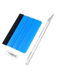 Car Film Squeegee Set - Flocked Foam Applicator Kit For Window Tint/Color Wrap Installation Tools