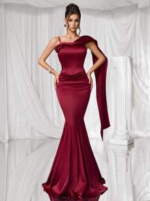 Coutiva 女士正式晚礼服（华丽装饰） - 酒紅色 - 查看 7