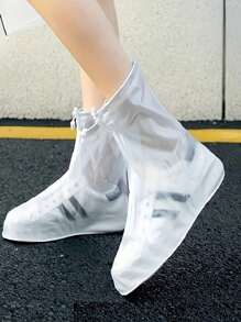 SHEIN 1 Cặp Bao Giày Đi Mưa PVC Màu Trắng Có Khóa Kéo (Vui Lòng Đặt Hàng Lớn Hơn Một Hoặc Hai Cỡ So Với Cỡ Giày Bình Thường Của Bạn) Bao Giày Đi Mưa Đế Dày Chống Trượt, Giày Đi Mưa Ngoài Trời Chống Thấm Nước Cho Cả Nam Và Nữ, Đồ Dùng Học Tập Trở Lại Trường Học, Quà Tặng, Hộp Đựng Giày, Có Sẵn 35-46 Cỡ - trắng - Xem 11