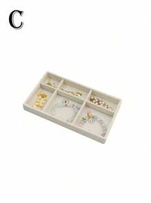 Jewelry Tray Organizer, Jewelry Necklace Earring Ring Display Storage Box, Stackable Jewelry Holder Case Makeup Cosmetic Organizer For Earrings Necklace Rings Bracelets Pendants Pearl