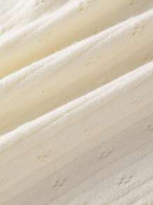 SHEIN Baby Girls Sweater Bodysuit, Long Sleeve Knitted Bodysuit, Comfortable And Cute, Suitable For Autumn/Winter, Apricot Color, Elegant For Daily, Indoor, Outdoor And Travel Fall