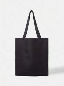 LOONEY TUNES X SHEIN Cartoon Animal Pattern Large Capacity Black Shoulder Bag - Black - View 6