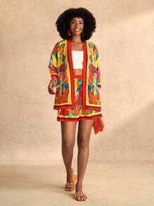 Zivah Lễ hội âm nhạc mới mùa xuân/hè, lễ Phục sinh, miền Tây, du mục, bohemian, trang phục thường ngày phong cách Nashville, thích hợp cho tiệc sinh nhật, tốt nghiệp, trang phục sinh viên, trang phục thường ngày, kỳ nghỉ, du lịch du thuyền, bãi biển, tắm nắng, khu nghỉ dưỡng giải trí, bãi biển, bộ đồ in họa tiết cho nữ - trái cam - Xem 6