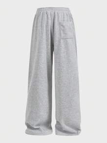 EASEVO Plus Size Men's Long Gray Knit Casual Sweatpants - Grey - View 2