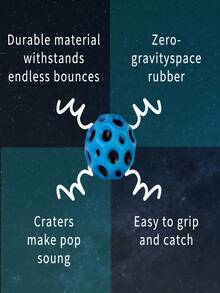 Zazumi 1pc 2.6Inch Soft Bouncy Moonstone Elastic Ball Stress Relief Toy For Adults Cool Space Galaxy Glow In The Dark Party Favor Desk Decoration Office Gift Novelty Collectible Christmas Stocking Stuffer