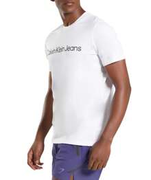 Calvin Klein CORE INSTITUTIONAL LOGO SLIM TEE - 白色 - 查看 3