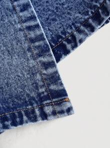 SHEIN MOD Plus Size Women Asymmetric Hem Casual Denim Jumpsuit,Back To School Denim Dress Women Denim Dress Blue Jean Dress Denim Romper Summer Denim Dress