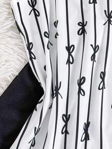 3 件套女士无袖迷你睡裙套装 - 纯色、蝴蝶印花、条纹印花