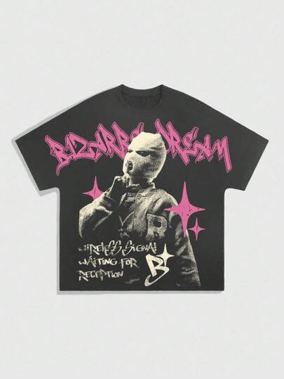 Street Life تي شيرت كاجوال للنساء بطباعة حرفية وشخصية، أكمام قصيرة، صيفي