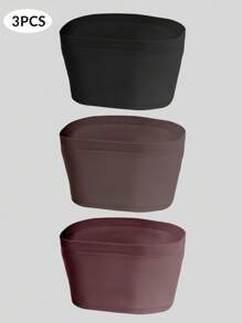 SHEIN 3pcs Set: Seamless Elegant Plus Size Bra & Wireless Bra - Multicolor - View 2