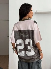 Coolane 女式全季演唱会狂欢运动森林迷彩数字图案足球球衣 T 恤